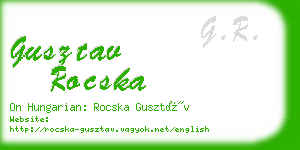 gusztav rocska business card